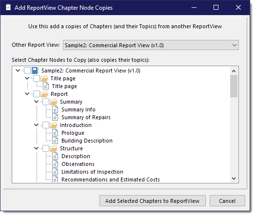 AddReportViewChapterNodesFrom